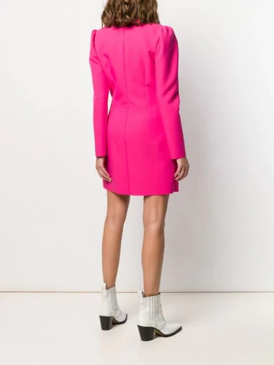 Shop Msgm Short Wrap-style Dress In Pink