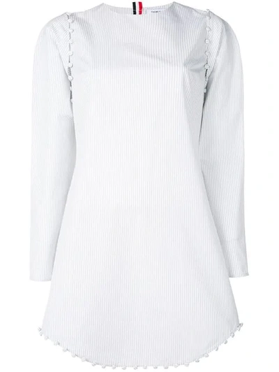 Shop Thom Browne Gestreiftes 'bridal' Kleid In White