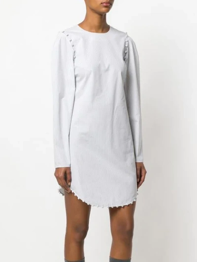 Shop Thom Browne Gestreiftes 'bridal' Kleid In White