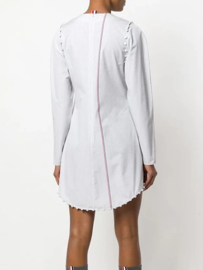 Shop Thom Browne Gestreiftes 'bridal' Kleid In White