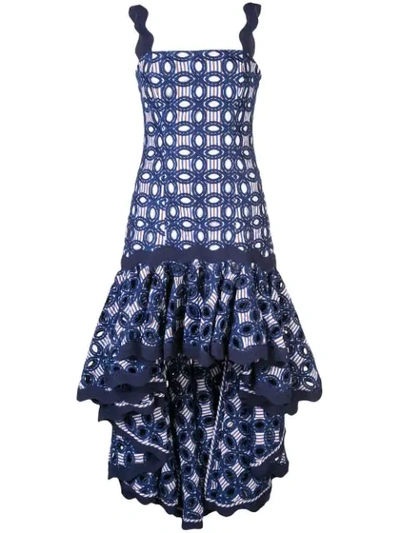 Shop Alexis Krishn Embroidered Dress In Blue
