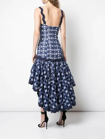 Shop Alexis Krishn Embroidered Dress In Blue