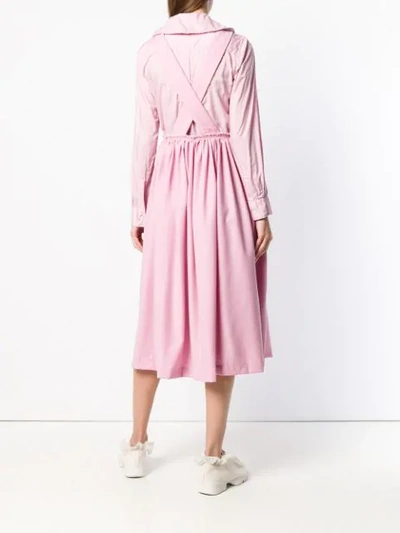 Shop Comme Des Garçons Comme Des Garçons Pinafore Midi Dress In Pink