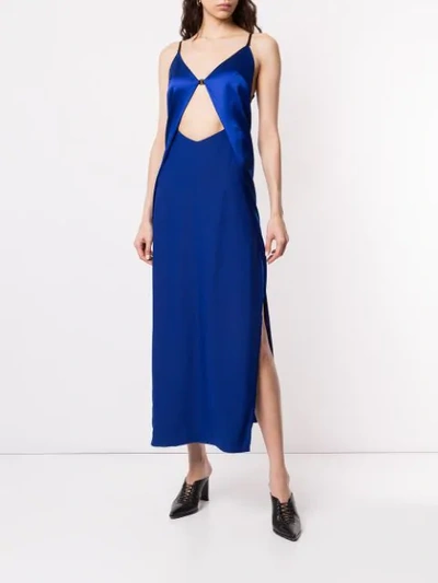 Shop Dion Lee Tessellate E-hook Dress In Blue