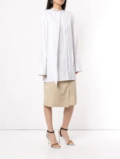 Shop Boyarovskaya Oversized Button Down Shirt In White