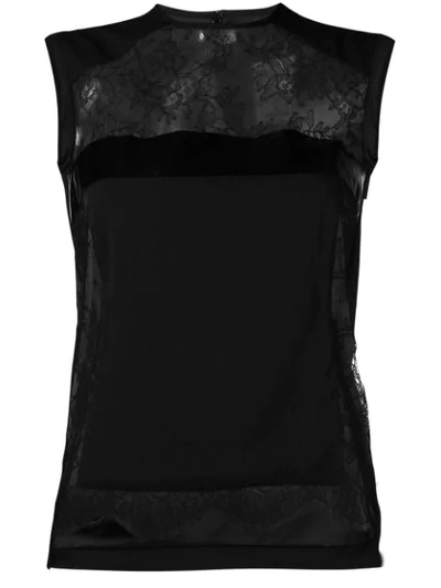 Shop Dsquared2 Lace Panel Tank In Black