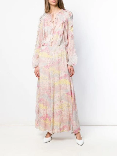 Shop Red Valentino Cascading Stars Print Dress In Pink