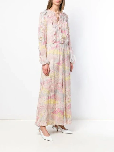 Shop Red Valentino Cascading Stars Print Dress In Pink
