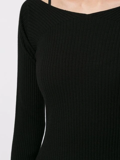 Shop Live The Process Off-the-shoulder Sweater - Black
