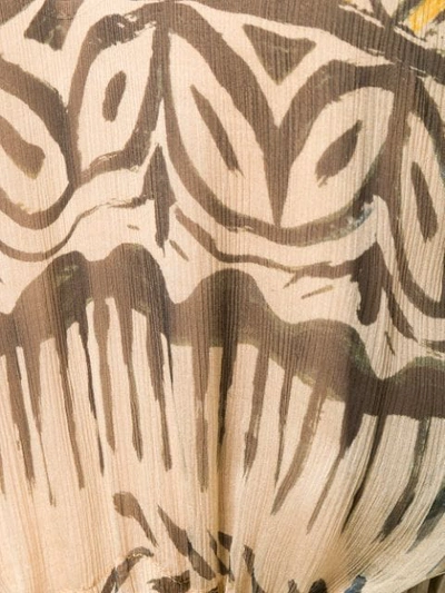 Shop Alberta Ferretti Printed Dress In Brown