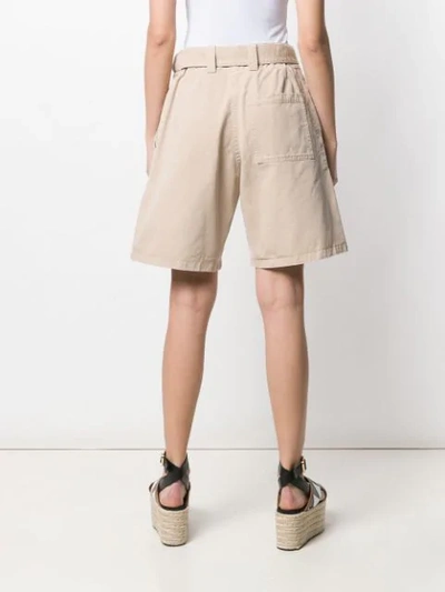 Shop Jw Anderson Fold Front Utility Shorts In Brown