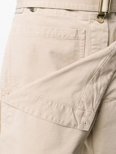 JW ANDERSON FOLD FRONT UTILITY SHORTS - 棕色