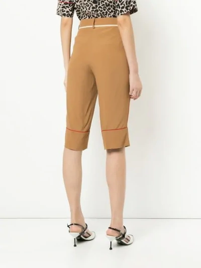 Shop N°21 Cropped Trousers In Brown