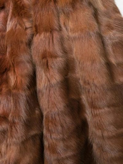 Pre-owned A.n.g.e.l.o. Vintage Cult Fur Cape In Brown