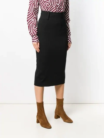 Shop Erika Cavallini Pencil Skirt In Black