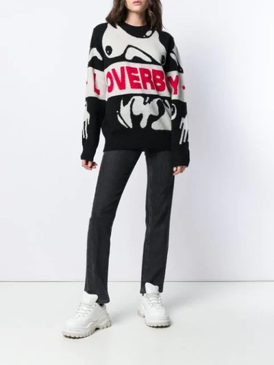 Shop Charles Jeffrey Loverboy Logo Intarsia Jumper In Black