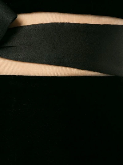 Shop Alex Perry Imogen Velvet Neck Cuff Dress - Black