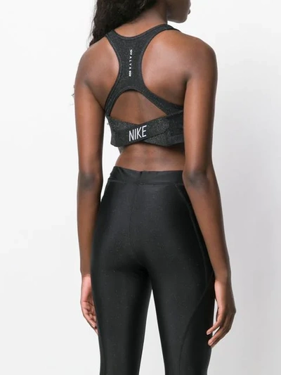 Shop Alyx X Nike Logo Cropped Top In Black