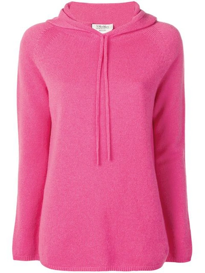 Shop Max Mara Meris Cashmere Hoodie In Pink