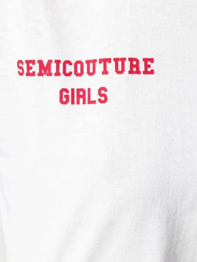 Shop Semicouture 'sabrina' T In White