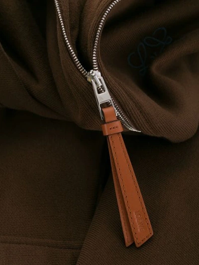 Shop Loewe Oversized Logo Hoodie In Brown