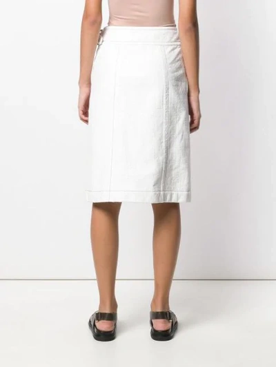 Shop Marni Goma Wrap Skirt In White
