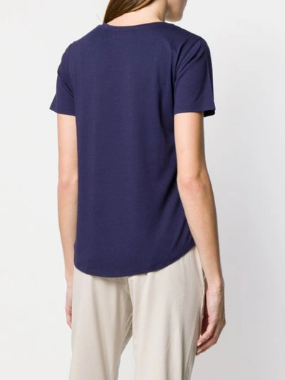 HOPE CURVED HEM T-SHIRT - 蓝色