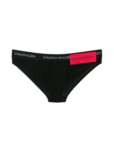 Shop Calvin Klein Underwear Logo Band Briefs - Black