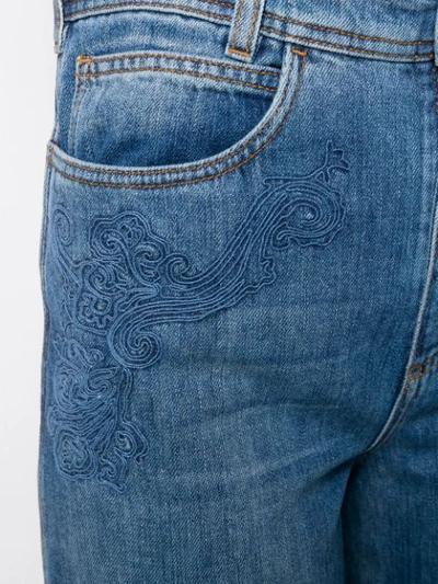 Shop Etro Wide-leg Jeans In Blue