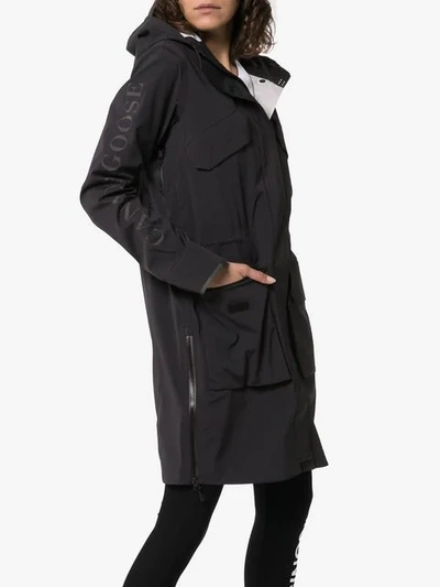 Shop Canada Goose Seaboard Reflective Hooded Jacket In Black
