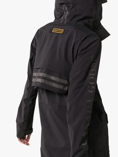 Shop Canada Goose Seaboard Reflective Hooded Jacket In Black