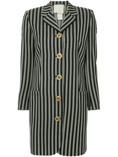 Pre-owned Versace Vintage Long Sleeve Coat Jacket - 灰色 In Grey
