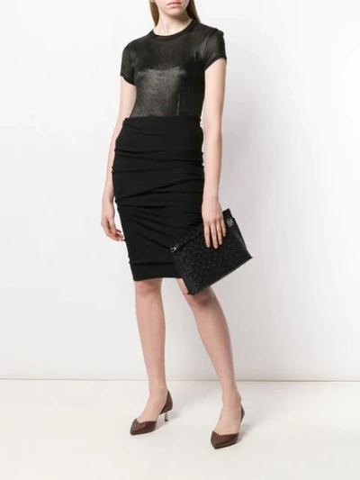 Shop Tom Ford Ruched Pencil Skirt In Black