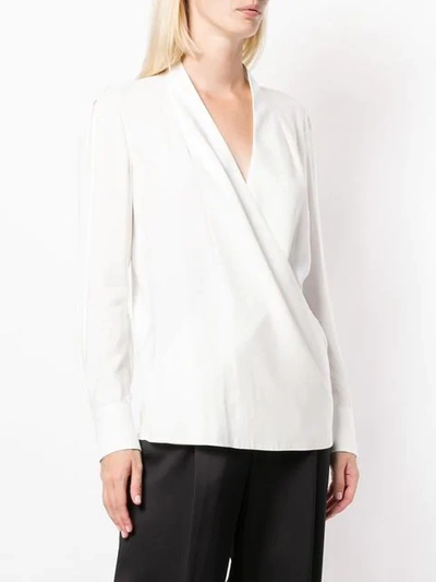 Givenchy Surplice Blouse In White