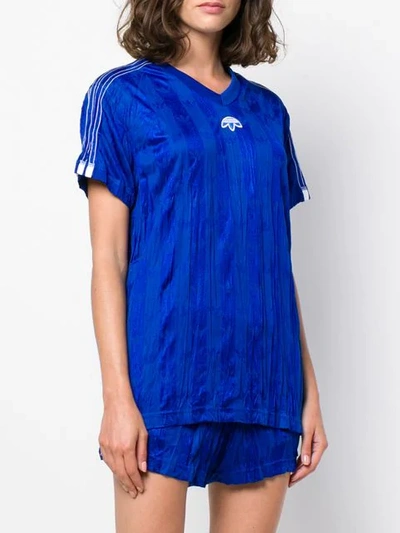 Shop Adidas Originals By Alexander Wang V-neck Jersey In Blue