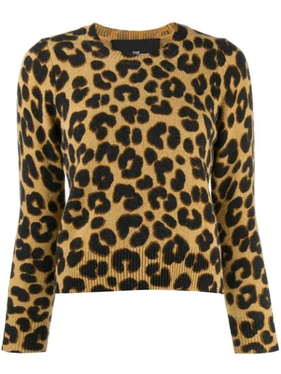 Shop Marc Jacobs Leopard Knitted Top - Black