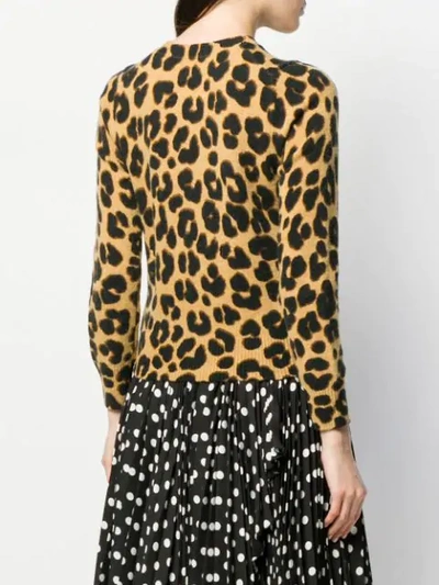 Shop Marc Jacobs Leopard Knitted Top - Black