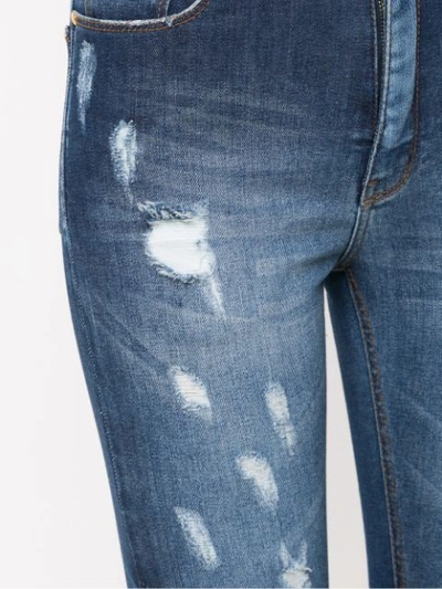 Shop Amapô Maine Super Flared Jeans In Blue