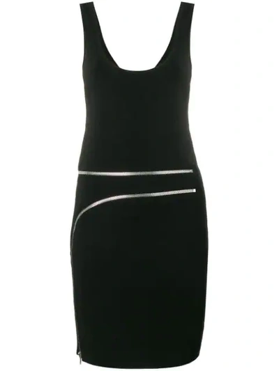 Shop Alexander Wang Zip Detail Dress In Black