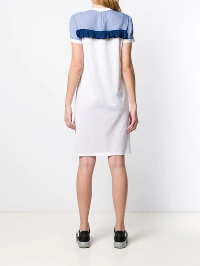 Shop Prada Panelled T-shirt Dress In White
