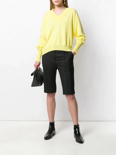 Shop Maison Margiela Relaxed-fit Pullover In Yellow