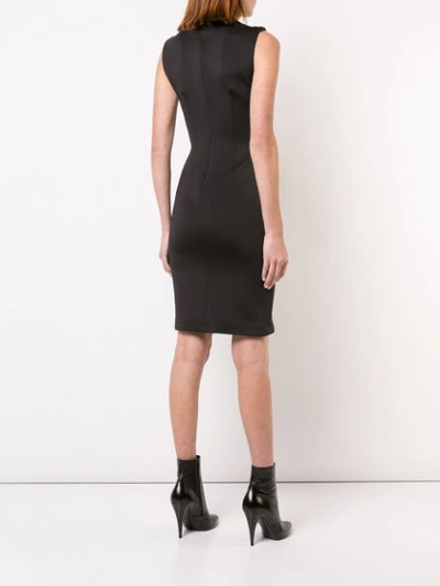 Shop Yigal Azrouël Buckle Detail Dress In Black