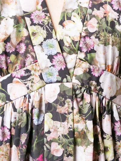 Shop Adam Lippes Floral Print Midi Dress In Multicolour