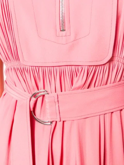 Shop Cedric Charlier Cédric Charlier Sleeveless Belted Maxi Dress - Pink