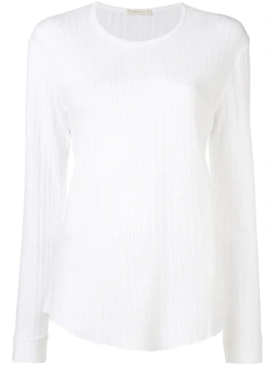 Shop 6397 Ribbed Lightweight Sweater In White