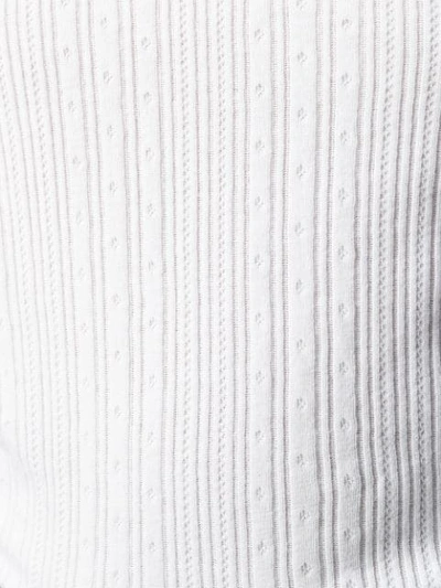 6397 罗纹轻薄毛衣 - 白色