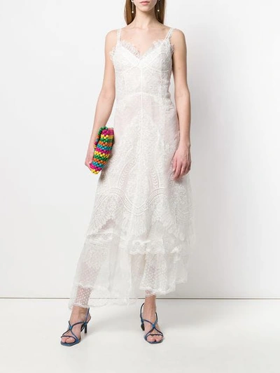 Shop Ermanno Scervino Lace Maxi Dress In White