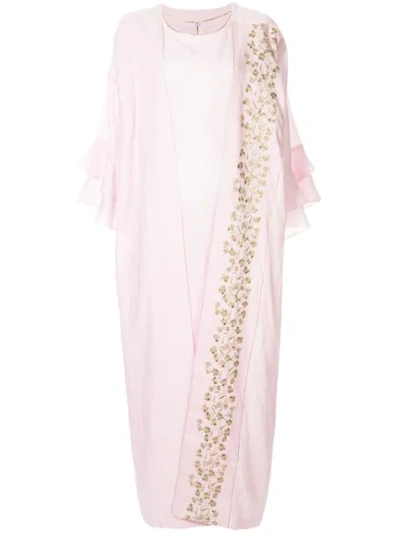 Shop Bambah Isabella Maxi Kaftan Dress In Pink