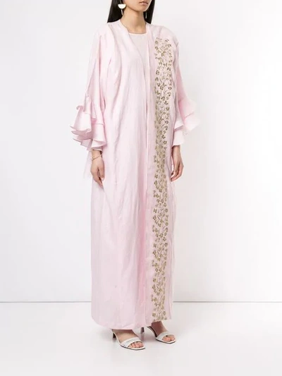Shop Bambah Isabella Maxi Kaftan Dress In Pink