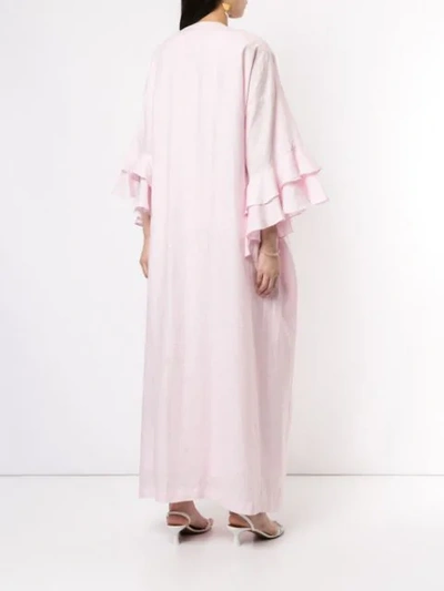 Shop Bambah Isabella Maxi Kaftan Dress In Pink